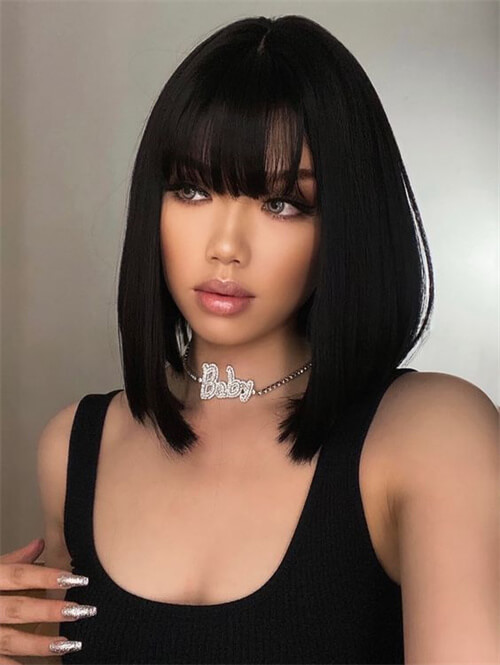 Blunt Bob With Bangs