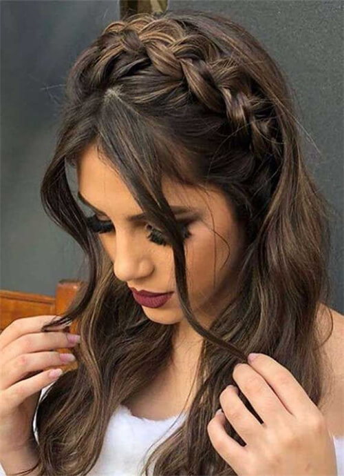 braided headband hairstyle