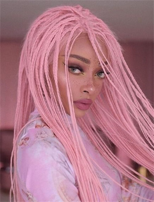Braided Pink Wigs