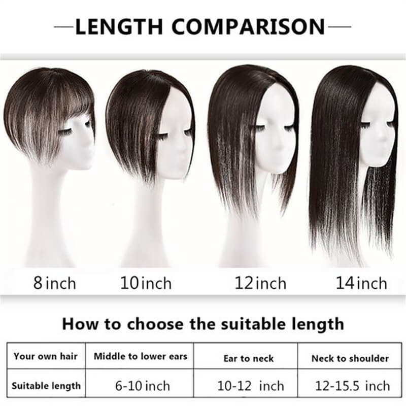choose the length of hair toppers