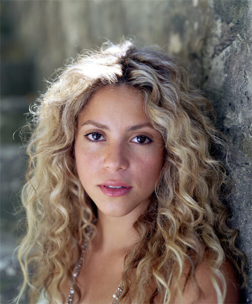 curly hair with middle part