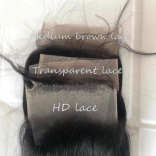 the color difference between HD and transparent  lace