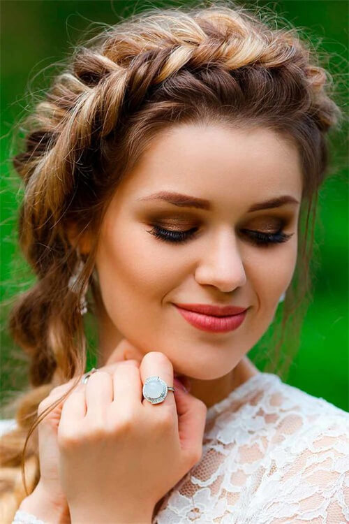 elegant halo braid