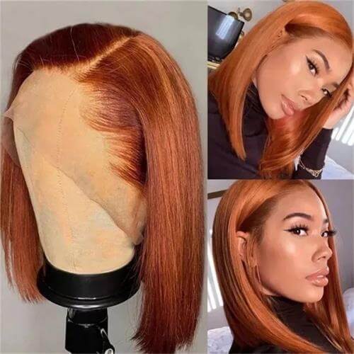 ginger bob lace front wig