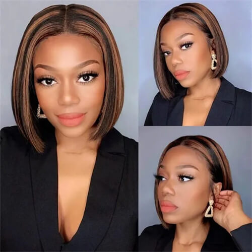 highlight Short Bob Wigs