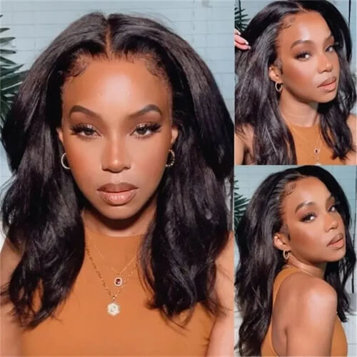 kinky straight hair weave