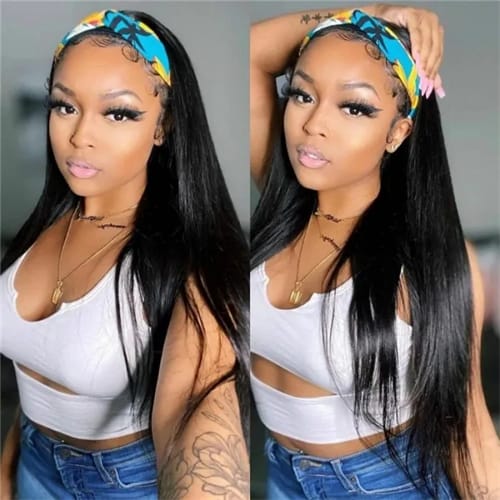 Long Straight Headband Wig