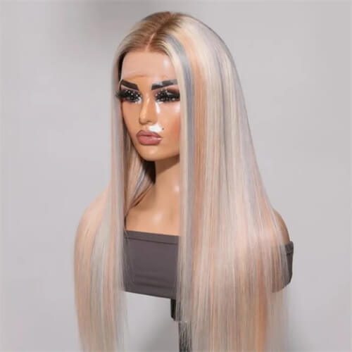 nadula ash blonde highlights lace front wig