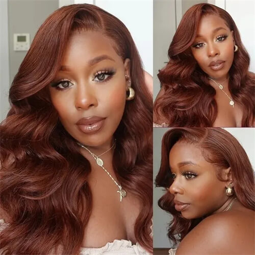 reddish brown wig