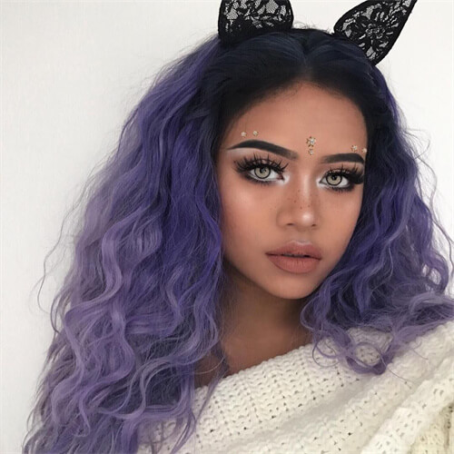 silver purple hair