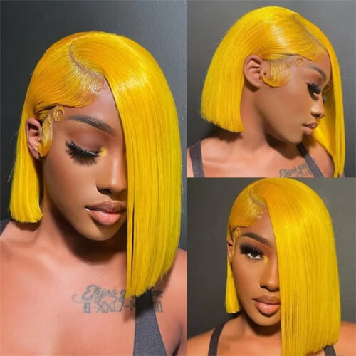 yellow wig