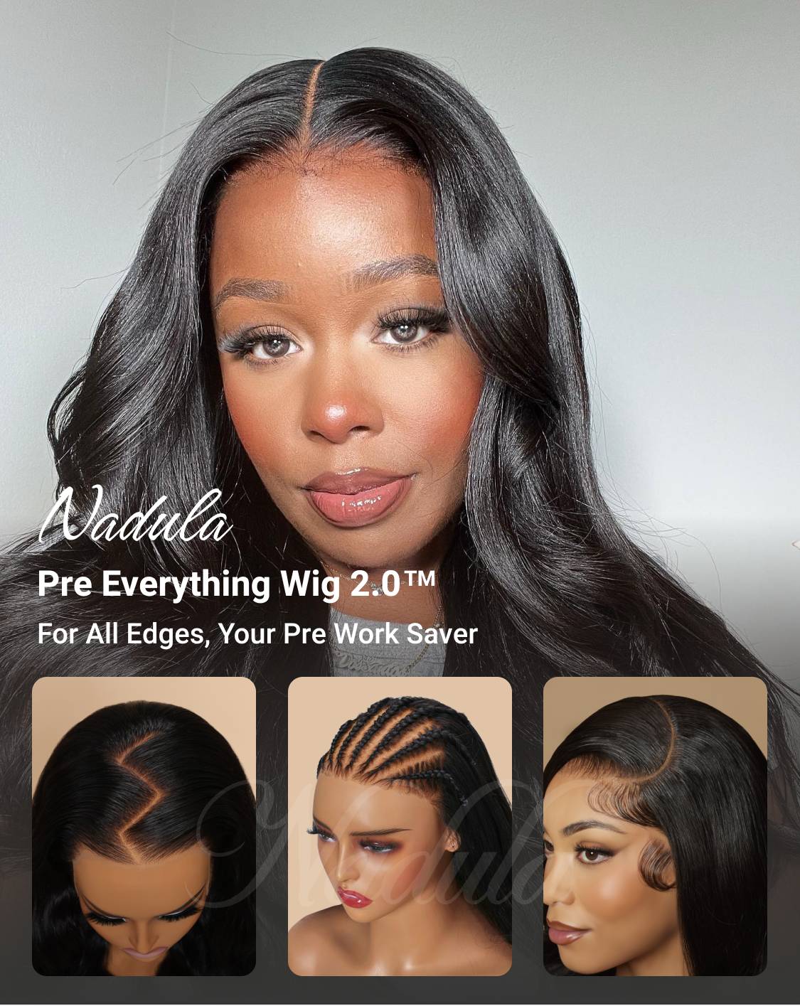 
    Nadula 13x4 Burgundy Plum Layer Cut Straight Lace Frontal Wig Pre-everything Invisible Knots Put on and Go Wig