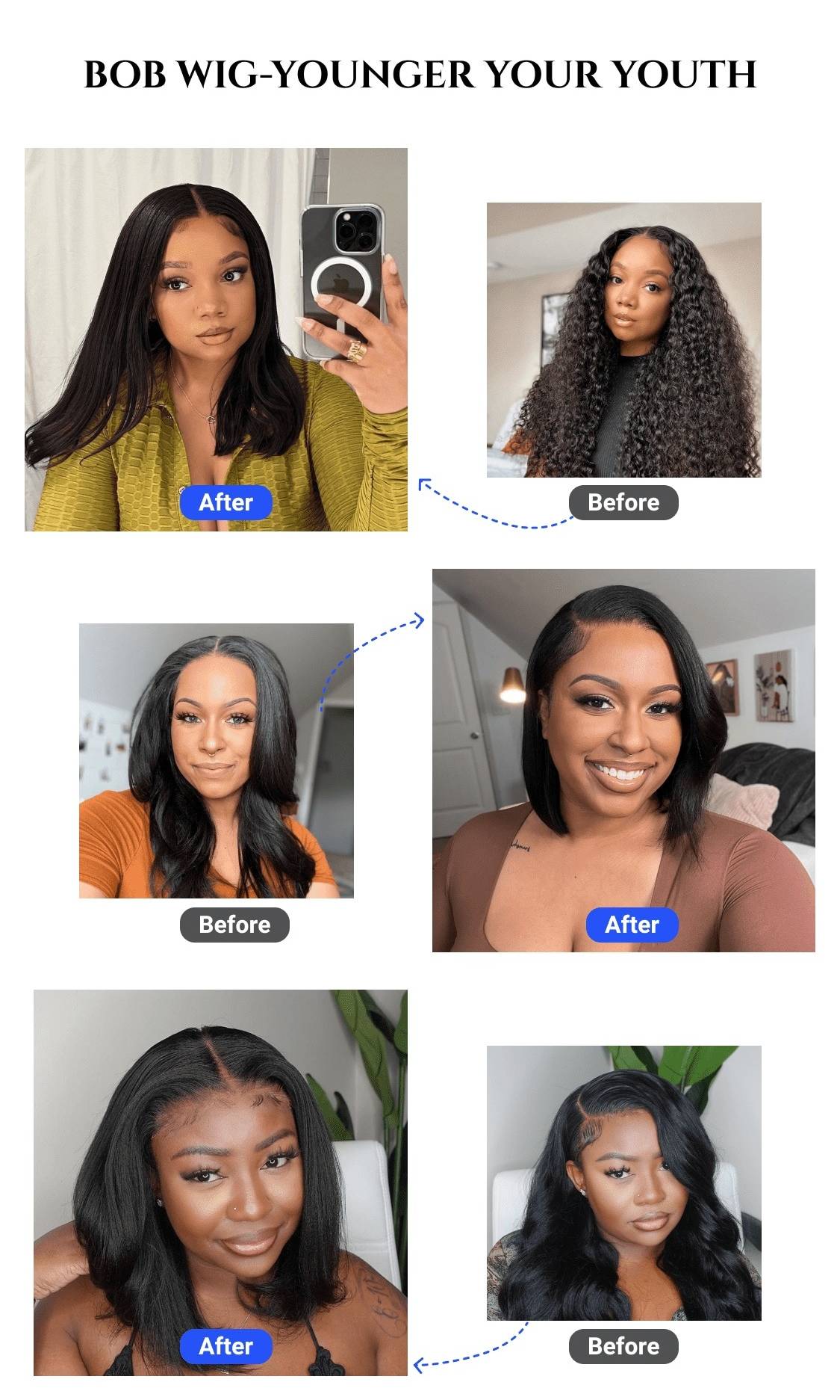 
        Kie's Offer | Nadula 6x4.75 Pre Cut Lace Light Yaki Bob Put on and Go Wig With Bleach Knots    