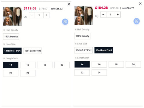lace part wig price
